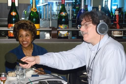 Marla Gibbs with OMB news Editor and Producer Dave Goodman
