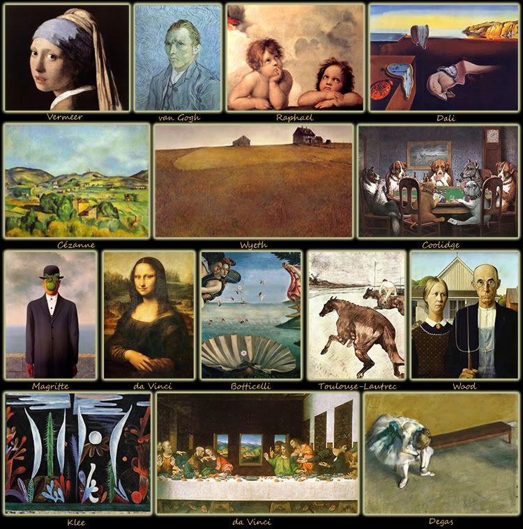 Famous Paintings - What's Missing? Quiz - By MrChewypoo