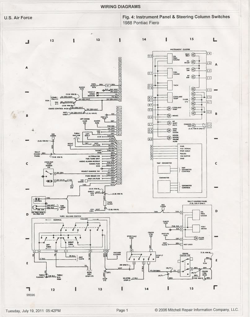 Seville and 88 FieroGT wiring diagrams here! - Pennock's Fiero Forum