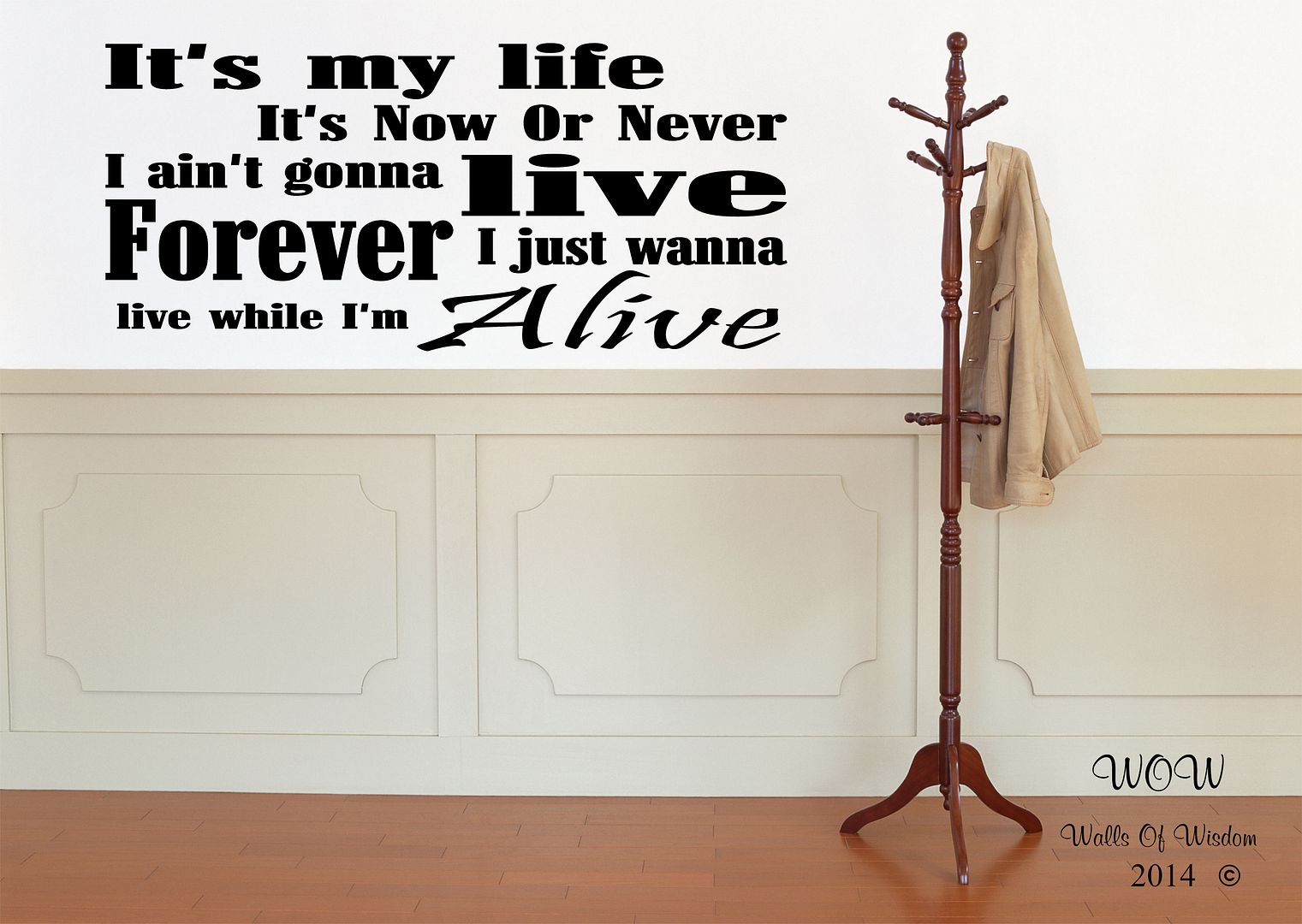 Bon Jovi It's My Life Lyrics Wall Sticker / Wall Art Home Decor eBay