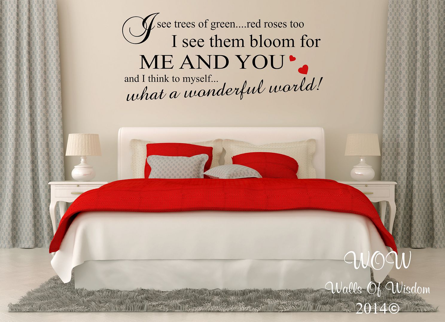 World Wall Art louis armstrong wonderful world lyrics wall sticker / wall art World Wall Art louis armstrong wonderful world lyrics wall sticker / wall art