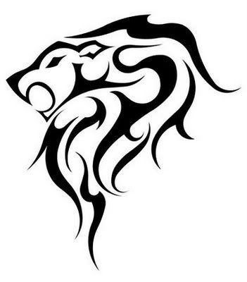 tribal lion tattoo designs. tribal lion tattoo.