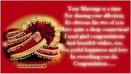 Wedding & Marriage Quotes Orkut Greeting Card Copy the below code.